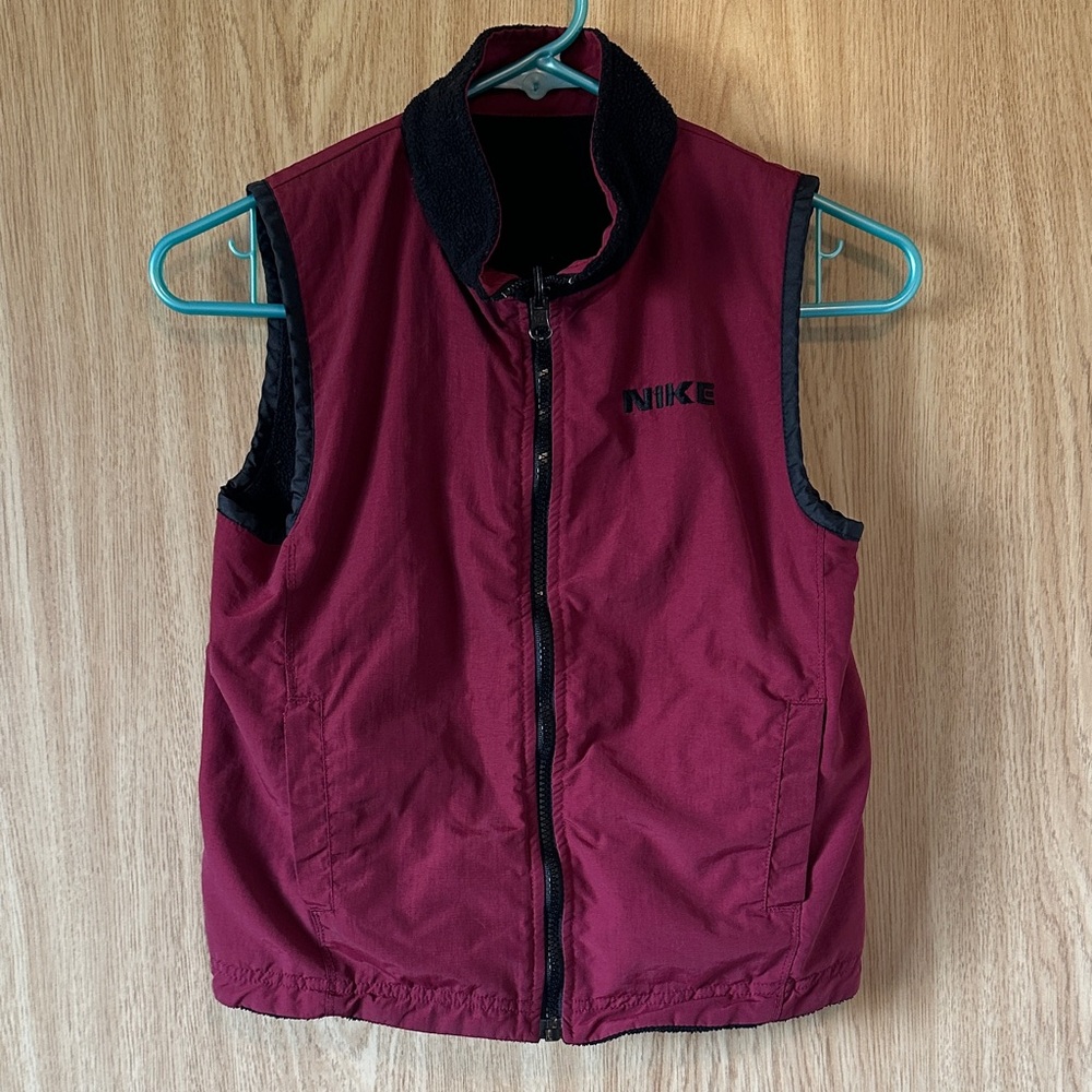 Vintage Nike Reversible Maroon and Black Vest